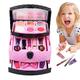 Kids Makeup Kit - Little Girls Play Makeup Toy with Carrying Case | Children's Cognitive Toys for Party Favors, Home, Kindergarten, Early Learning Center, Classroom Rewards Bexdug