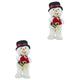 ABOOFAN 2pcs Electric Snowman Reindeer Toy Music Santa Claus Musical Twerking Snowman Xmas Toy Dancing Snowman Music Toys Electric Plush Snowman Plastic Christmas Child White Santa Hat