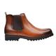 Xposed Mens Classic Chelsea Boots with Cleat Rubber Sole Slip on High Top Dealer Boot[UB17199-6-COGNAC-9.5 UK]