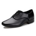 Men's Ballroom Dance Shoes, Black Leather Tango Salsa Latin Shoe Modern Performance Practice Shoes for Men,Suede Full Sole,9 UK