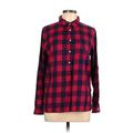 Gap Outlet Long Sleeve Button Down Shirt: Red Tops - Women's Size Large