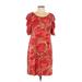 Simply Vera Vera Wang Casual Dress: Red Dresses - Women's Size Large