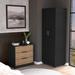 Norene 2 Piece Bedroom Set, London Armoire + Egeo 3 Drawers Dresser, Black / Pine - Depot E-Shop CBED24