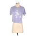 CALVIN KLEIN JEANS Short Sleeve T-Shirt: Purple Tops - Women's Size X-Small