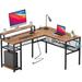 17 Stories Gestel 50.4" W L-Shaped Computer Desk Wood/Metal in Black | 29.1 H x 50.4 W x 42.5 D in | Wayfair D6DF7114E0174A549C80CB77971D59A3