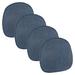 Ebern Designs Non-Slip Mid Century Modern Shell Outdoor Chair Cushion, Extra Thick Filling, Set of 4 Polyester in Gray/Blue | 2 H x 15 W x 15 D in | Wayfair