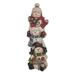 Transpac Resin 11.5 in. Multicolor Christmas Stacked Snowman Decor - White/Green/Red