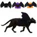 Corashan Pet Halloween Chest Back Dog Costumes Funny Bat Type Costumes Cat with smooth line Purple/L