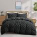 Tufted Clipped Jacquard Geometric Duvet Cover & Pillowcase Set