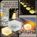 NRUDPQV Led Lights Solar Ice Cubes Lights Glass Brick Light Solar Brick Light 6LED Crystal Brick Novelty Lights room decor B