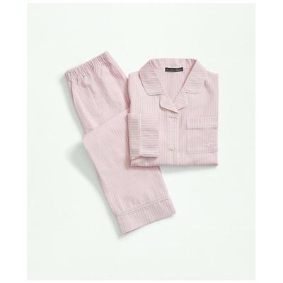 Brooks Brothers Kids Striped Pajama Set | Pink | Size 8