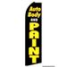 AUTO BODY & PAINT Swooper Flag (Hardware Not Included) |Advertisement /Business Flags | Feather Flag |