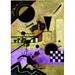 Wassily Kandinsky Contrasting-Sounds-1924 - Laminated Poster Print -12 Inch by 18 Inch with Bright Colors and Vivid Imagery