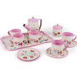 TITOUMI Baby Simulated Teapot And Cup Set Tinplate Children S English Afternoon Tea Small Tea Set Toy