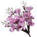 Windfall Artificial Orchid Arrangements Table Centerpiece Silk Flowers White Petals With Purple Stamens For Kitchen Decoration Home Decor Artificial Flowers And Plants Artificial Flower Petals