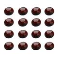 20pcs Agate Jewelry Pendant Agate Beads Flat Bottom Round Shape DIY Jewelry Accessory (Dark Red 10mm)