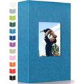 Photo Album 4x6 with 300 Pockets Slip-in Picture Albums Linen Cover Memory Book with Front Window White Page Vertical Photo Book for Wedding Family Anniversare Baby Vacation