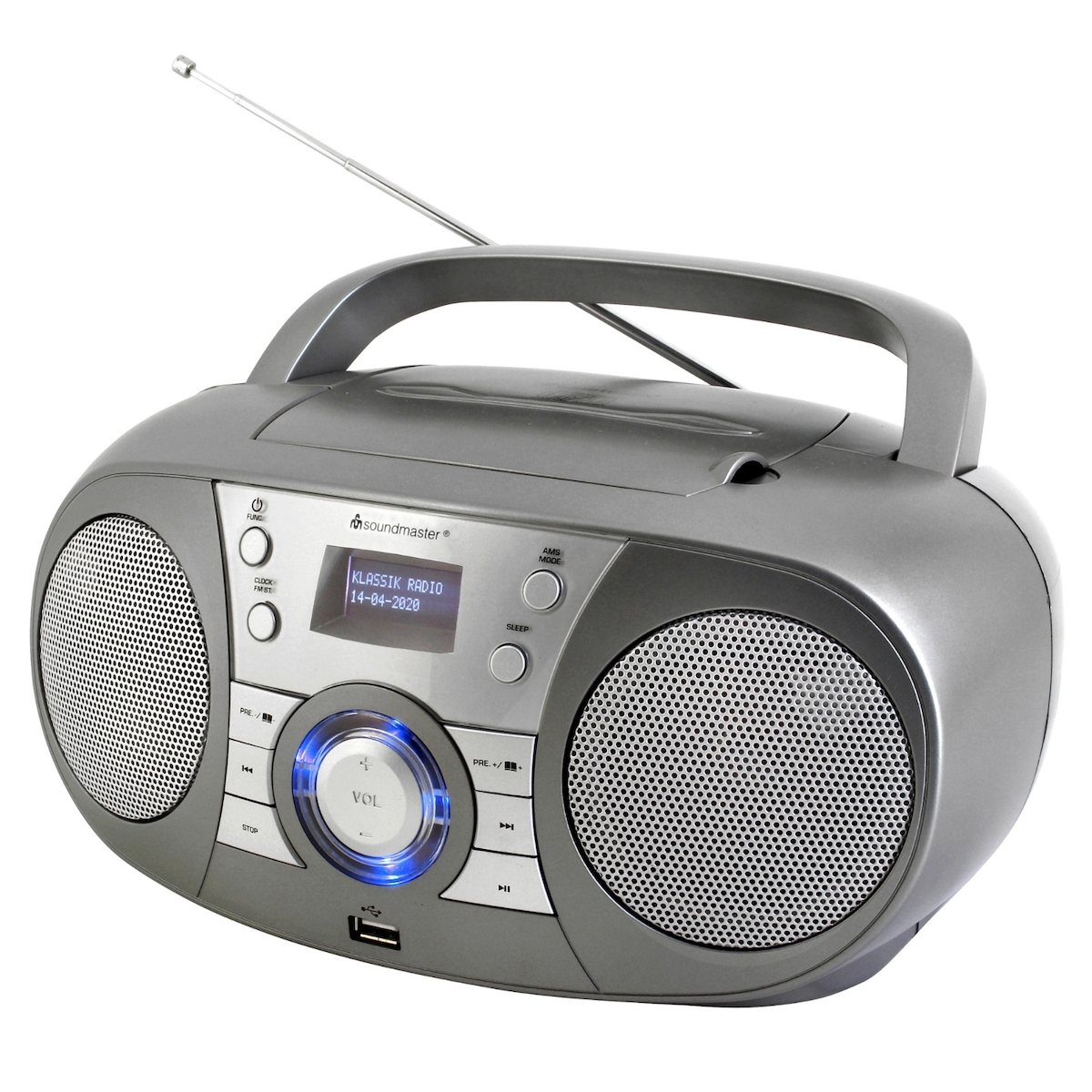 Soundmaster SCD1800TI tragbares Radio DAB+ mit CD-Player Hörbuchfunktion UKW-RDS USB AUX Bluetooth Image