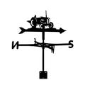 Home Gifts Matoen Courtyard Metal Weathervane UV-Resistant Metal Weather Vane with Roof Mount Roof Garden Decorations for Outdoor Farm Yard Garden Gazebo Decorations