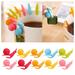 Skpblutn Kitchen Product 12 Pieces Cute Shape Silicone Tea Bag Holder Candy Color Cup Holder for Gift Set Home Party Supplies Kitchen Tools Pink