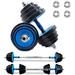 Adjustable Weights Dumbbells Set of 2 DFITO 66Lbs 2 in 1 Exercise & Fitness Dumbbells Barbell Set for Men Women