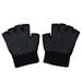 1 Pair Non-slip Half Finger Knit Gloves Exercise Yoga Accessories Workout Gloves Yoga Gloves for Fitness (Black)