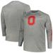 Men's Columbia Gray Ohio State Buckeyes Big & Tall Terminal Tackle Raglan Omni-Shade Long Sleeve T-Shirt