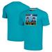 Men's Homage Julio Rodriguez & Luis Castillo Aqua Seattle Mariners MLB Jam Tri-Blend T-Shirt