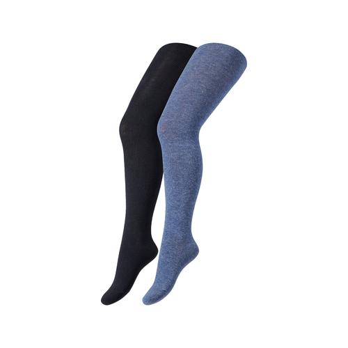 „Strumpfhose CAMANO „“Strumpfhose 2er Pack““ Gr. 152/164, blau (denim, navy) Kinder Strumpfhosen“