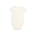 Just One You Made by Carter's Short Sleeve Onesie: White Bottoms - Size 6 Month