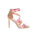 Jessica Simpson Heels: Strappy Stilleto Cocktail Party Pink Shoes - Women's Size 7 - Open Toe