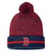 Men's Fanatics Branded Navy/Red Boston Red Sox Space-Dye Cuffed Knit Hat with Pom