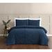 Christian Siriano Textured Puff Comforter Set Polyester/Polyfill/Microfiber in Blue | King Comforter + 2 King Pillow Shams | Wayfair 783048226631