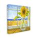 Stupell Industries Sunflower in Coastal Window Canvas Wall Art Design by Robin Altman Canvas in Yellow | 17 H x 17 W x 1.5 D in | Wayfair