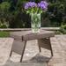 Wade Logan® Billur Folding Wicker Side Table Wicker/Rattan | 15.75" H x 16" W x 24" D | Outdoor Furniture | Wayfair