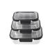 Prep & Savour Joppa 12.5 Food Storage Container Glass in Black | 2.8 H x 8.3 W x 6.3 D in | Wayfair 1F145907599D41E0B49AD87A094998AB