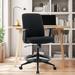 Inbox Zero Laneta Big 350LBS Mid-Back Mesh Adjustable Drafting Chair w/ Wide Foot Ring Upholstered/Mesh in Black/Gray | Wayfair