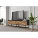 Loon Peak® 71" Iron Legs Tv stand Media Console Entertainment Centers TVs up to 80" Wood in Black | 21.6 H x 70.8 W x 13.7 D in | Wayfair