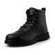 Black Hammer Mens Safety Boots S3 SRC Steel Toe Cap with Midsole Protection and are Anti-Slip - Ideal Work Boots for Men 9200 (6 UK) Black