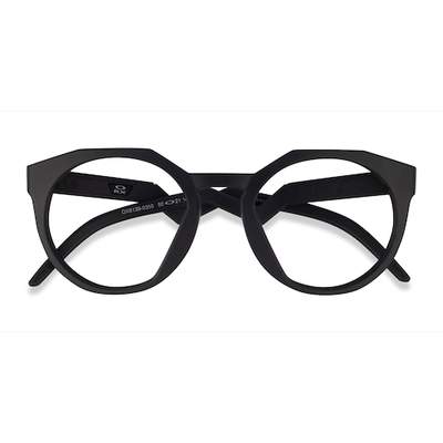 Unisex s geometric Matte Black Plastic Prescription eyeglasses - Eyebuydirect s Oakley OX8139 Hstn
