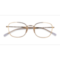 Unisex s oval Gold Metal Prescription eyeglasses - Eyebuydirect s Ray-Ban RB6497