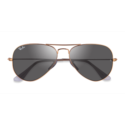 Unisex s aviator Rose Gold Metal Prescription sunglasses - Eyebuydirect s Ray-Ban RB3025