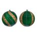 Vickerman 733011 - 6" Green Pearl Sequin Ball Christmas Tree Ornament (4 Pack) (N231204D)