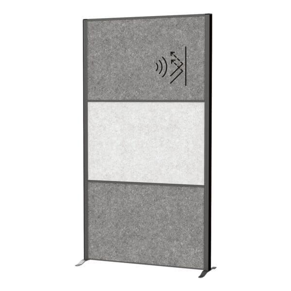 MAUL Stellwand »MAULconnecto« 3 Akustikpanels 2x dunkelgrau + 1 hellgrau mit Standfuß grau, 100x182x35 cm