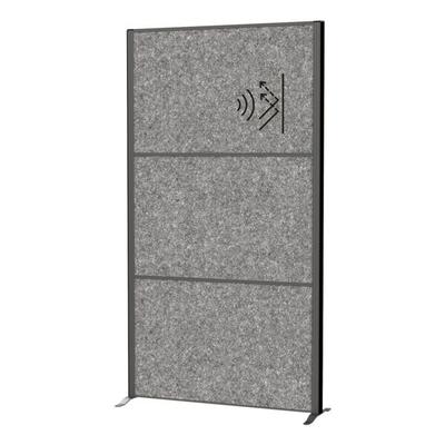 MAUL Stellwand »MAULconnecto Uplight« 3 Akustikpanels dunkelgrau mit Standfuß grau, 100x182x35 cm Image