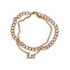 Fußkette URBAN CLASSICS "Urban Classics Unisex Zodiac Golden Anklet" Gr. S, braun (leo), Fußkettchen, Damen, S/M, Edelstahl-Metall, Edelstahl, Metall, Fußkettchen