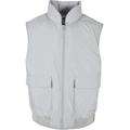 Jerseyweste URBAN CLASSICS "Urban Classics Herren Clean Puffer Vest", Herren, Gr. XXL, grau (lightasphalt), 100% Polyester, Rundhals, Westen