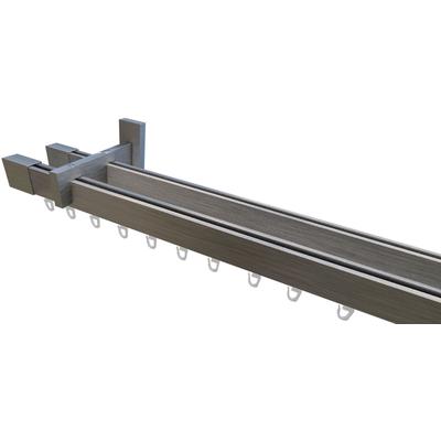 Innenlaufschiene INDEKO "Trend-Line", grau (edelstahl, op), L:110cm Ø:35mm, Aluminium, Gardinenstangen, Wunschmaßlänge Image