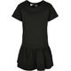 Jerseykleid URBAN CLASSICS "Damen Girls Valance Tee Dress" Gr. 122/128, Normalgrößen, schwarz (black) Mädchen Kleider Jerseykleider