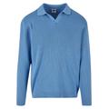 Longsleeve URBAN CLASSICS "Urban Classics Herren Ribbed Oversized Longsleeve" Gr. L, blau (horizonblue) Herren Shirts Langarm